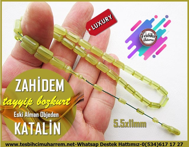 Katalin Ve Bağa TesbihlerTM11854Tayyib Bozkurt Usta Premium Tespih | Katalin, Objeden, Fıstıki Yeşil, Kapsül Model, 