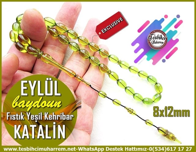 Yeşil Ton TesbihlerTM11941Tesbih Ateş Kehribar Fıstıki Zeytinyağı Yeşili Beyzi Kesim EylülTesbih Ateş Kehribar Fıstıki Zeytinyağı Yeşili Beyzi Kesim Eylül