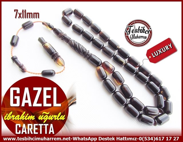 Tesbihci Muharrem Kolleksiyonluk TesbihlerTM11395Tesbih Caretta Kalem İşçilikli Şişirme Özel Çalışma Gazel Tesbih Caretta Kalem İşçilikli Şişirme Özel Çalışma Gazel 