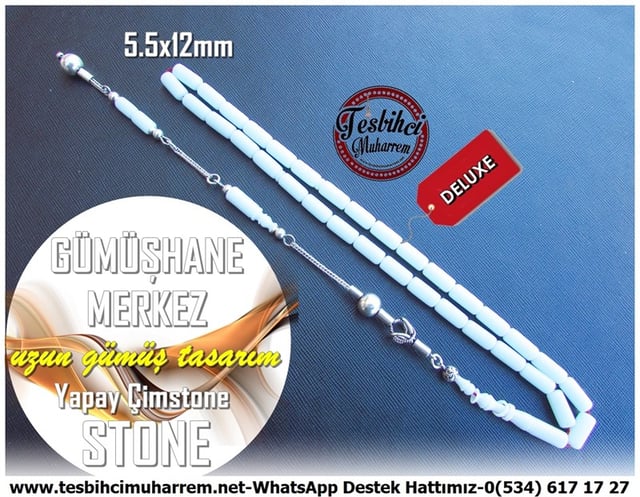Feldspat Granit TesbihlerTM11368Tesbih Çimstone Uzun Gümüş Püsküllü Kapsül Kesim Karyağdı Beyaz Gümüşhane MerkezTesbih Çimstone Uzun Gümüş Püsküllü Kapsül Kesim Karyağdı Beyaz Gümüşhane Merkez