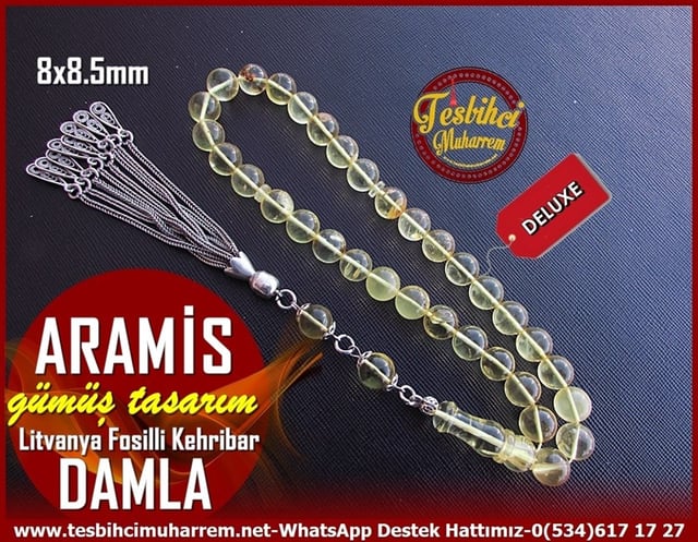  Damla Kehribar TesbihlerTM11518Tesbih Damla Kehribar Yuvarlak Kesim Fosilli Gümüş Tasarım Aramis Tesbih Damla Kehribar Yuvarlak Kesim Fosilli Gümüş Tasarım Aramis 