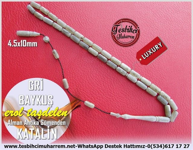 Katalin Ve Bağa TesbihlerTM11288Tesbih Katalin Alman Antika Sümenden Kapsül Kesim Gri Damarlı Gri BaykuşTesbih Katalin Alman Antika Sümenden Kapsül Kesim Gri Damarlı Gri Baykuş