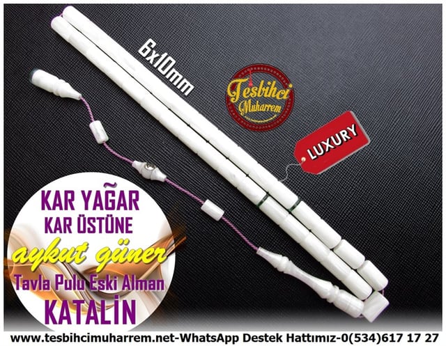 Katalin Ve Bağa TesbihlerTM11618Tesbih Katalin Damarlı Beyaz Eski Alman Tavla Pulundan Kar Yağar Kar ÜstüneTesbih Katalin Damarlı Beyaz Eski Alman Tavla Pulundan Kar Yağar Kar Üstüne