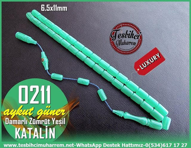 Katalin Ve Bağa TesbihlerTM11401Tesbih Katalin Damarlı Zümrüt Yeşili Kapsül Kesim Kadife Çekimli 0211 Tesbih Katalin Damarlı Zümrüt Yeşili Kapsül Kesim Kadife Çekimli 0211 
