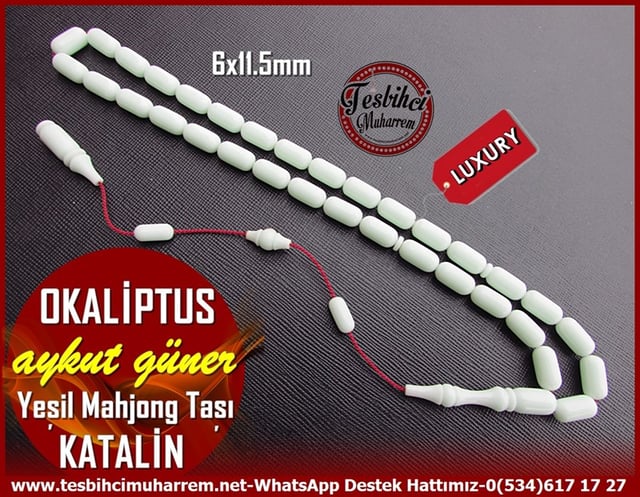 Katalin Ve Bağa TesbihlerTM11533Tesbih Katalin Eski Mahjong Çin Oyun Taşı Yeşil Kapsül Kesim Okaliptus Tesbih Katalin Eski Mahjong Çin Oyun Taşı Yeşil Kapsül Kesim Okaliptus 