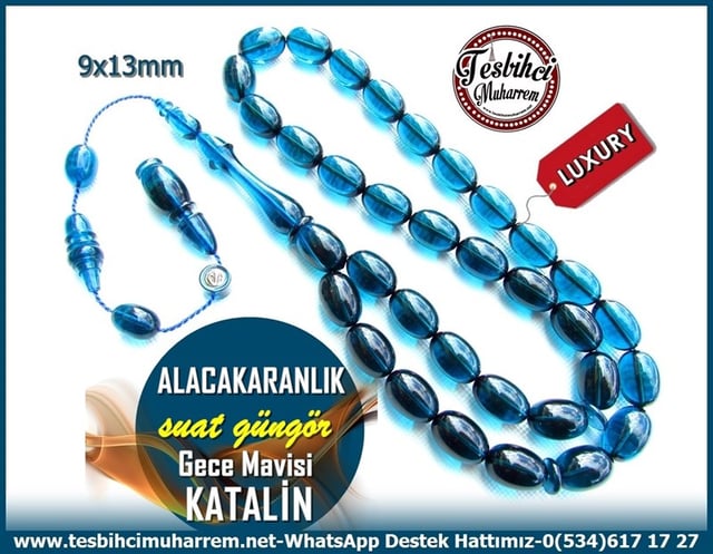 Katalin Ve Bağa TesbihlerTM11389Tesbih Katalin Gece Mavisi Badem Kesim Alacakaranlık Tesbih Katalin Gece Mavisi Badem Kesim Alacakaranlık 