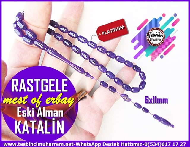 Katalin Ve Bağa TesbihlerTM11902Tesbih Katalin Mor Ton Kapsül Kesim Eski Alman RastgeleTesbih Katalin Mor Ton Kapsül Kesim Eski Alman Rastgele