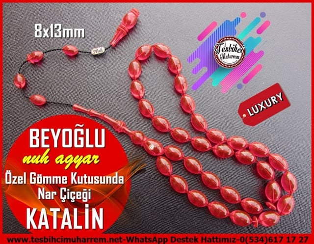 Katalin Ve Bağa TesbihlerTM11717Tesbih Katalin Özel Gömme Kutusunda Nar Çiçeği Beyzi Kesim Beyoğlu Tesbih Katalin Özel Gömme Kutusunda Nar Çiçeği Beyzi Kesim Beyoğlu 