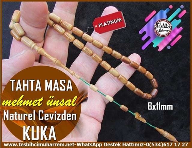 Kuka Ağacı TesbihlerTM11825Tesbih Kuka Naturel Antibakteriyel Ceviz Kapsül Kesim Tahta Masa Tesbih Kuka Naturel  Ceviz Kapsül Kesim Tahta Masa 