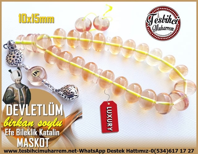 Maskot,Bileklik,Can-ı Gönül TesbihlerTM11418Tesbih Maskot Bileklik Elma Suyu Ton Katalin Osmanlı Form Teker Kesim DevletlümTesbih Maskot Bileklik Elma Suyu Ton Katalin Osmanlı Form Teker Kesim Devletlüm