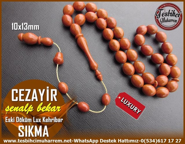 Hareli Kahve Kehribar TesbihlerTM11635Tesbih Sıkma Kehribar Eski Döküm Lux Kahverengi Damarlı Profesyonel Tasarım CezayirTesbih Sıkma Kehribar Eski Döküm Lux Kahverengi Damarlı Profesyonel Tasarım Cezayir