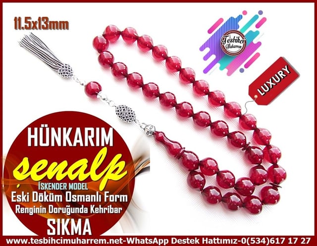 Osmanlı Benzetme Eskitme Eski Usül TesbihlerTM11670Tesbih Sıkma Kehribar Eski Döküm Vişne Renginin Doruğunda Yıllanmış İskender Model Hünkarım Tesbih Sıkma Kehribar Eski Döküm Vişne Renginin Doruğunda Yıllanmış İskender Model Hünkarım 