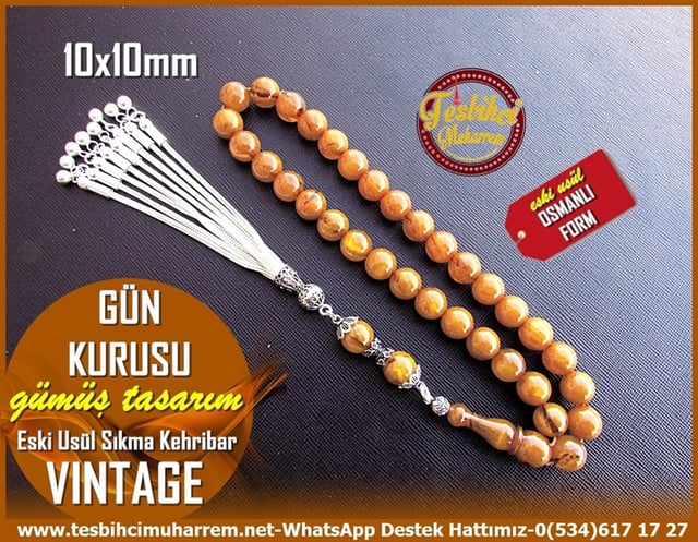 Osmanlı Benzetme Eskitme Eski Usül TesbihlerTM11520Tesbih Sıkma Kehribar Gümüş Tasarım Damarlı Kayısı Vintage Eski Usül Osmanlı Form Gün Kurusu Tesbih Sıkma Kehribar Gümüş Tasarım Damarlı Kayısı Vintage Eski Usül Osmanlı Form Gün Kurusu 