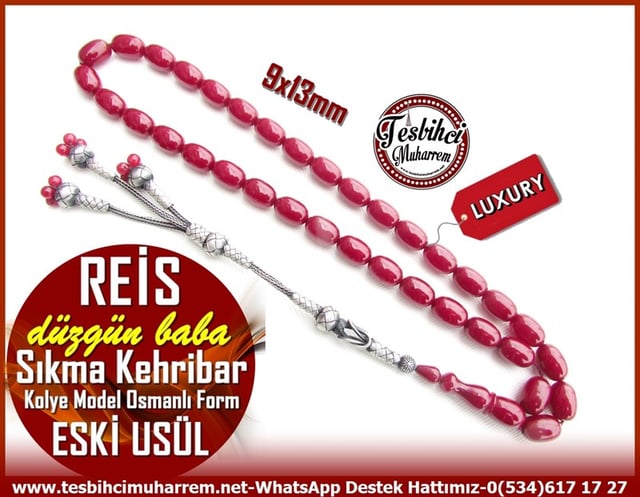 Osmanlı Benzetme Eskitme Eski Usül TesbihlerTM11561Tesbih Sıkma Kehribar Kolye Model Osmanlı Form Eski Usül Beyzi Kesim Vişne Renk ReisTesbih Sıkma Kehribar Kolye Model Osmanlı Form Eski Usül Beyzi Kesim Vişne Renk Reis