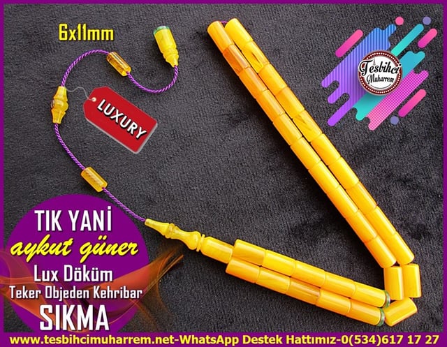 Hareli Damarlı Sarı Kehribar TesbihlerTM11758Tesbih Sıkma Kehribar Tekerden Lux Döküm Dik Kesme Damarlı Tık Yani Tesbih Sıkma Kehribar Tekerden Lux Döküm Dik Kesme Damarlı Tık Yani 