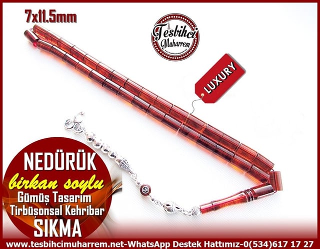 Hareli Kahve Kehribar TesbihlerTM11501Tesbih Sıkma Kehribar Tirbüşonsal Kesme Gümüş Püskül Çaysak NedürükTesbih Sıkma Kehribar Tirbüşonsal Kesme Gümüş Püskül Çaysak Nedürük