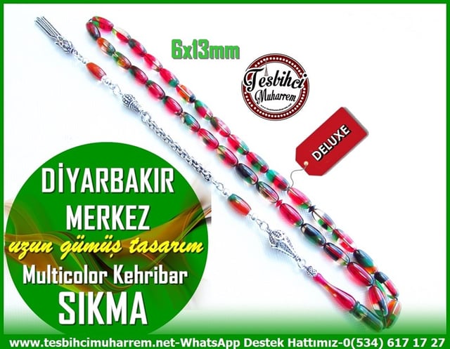 Hareli Kırmızı Kehribar TesbihlerTM11364Tesbih Sıkma Kehribar Uzun Gümüş Püskül Multicolor Badem Kesim  Diyarbakır Merkez Tesbih Sıkma Kehribar Uzun Gümüş Püskül Multicolor Badem Kesim  Diyarbakır Merkez 