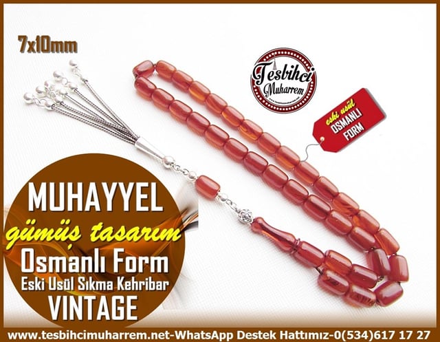 Osmanlı Benzetme Eskitme Eski Usül TesbihlerTM11496Tesbih Sıkma Kehribar Vintage Eski Usül Osmanlı Form Gümüş Püskül MuhayyelTesbih Sıkma Kehribar Vintage Eski Usül Osmanlı Form Gümüş Püskül Muhayyel
