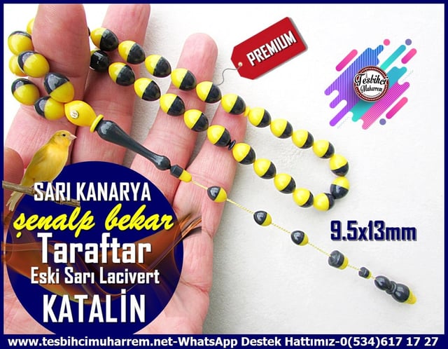 Katalin Ve Bağa TesbihlerTM12862/ATespih Eski Katalin Sarı Lacivert Taraftar Sarı Kanarya Tesbih Tespih Eski Katalin Sarı Lacivert Taraftar Sarı Kanarya Tesbih 
