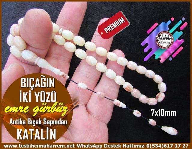 Katalin Ve Bağa TesbihlerTM12899Tespih Katalin Antika Bıçak Sapıdan Badem Kesim Bıçağın İki Yüzü TesbihTespih Katalin Antika Bıçak Sapıdan Badem Kesim Bıçağın İki Yüzü Tesbih