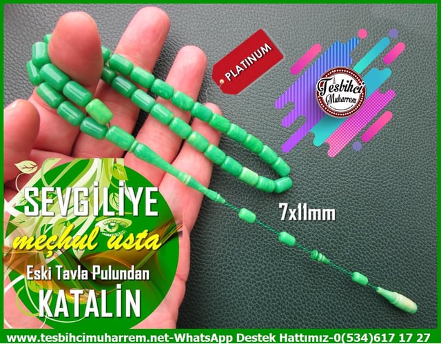 Katalin Ve Bağa TesbihlerTM12868Tespih Katalin Eski Tavla Pulundan Yeşil Kapsül Kesim Sevgiliye TesbihTespih Katalin Eski Tavla Pulundan Yeşil Kapsül Kesim Sevgiliye Tesbih