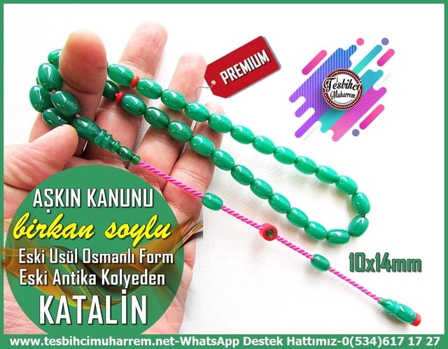 Katalin Ve Bağa TesbihlerTM13228Tespih Katalin I Antika Kolyeden Eski Usül Osmanlı Form Yeşil Renk Aşkın Kanunu TesbihTespih Katalin I Antika Kolyeden Eski Usül Osmanlı Form Yeşil Renk Aşkın Kanunu Tesbih
