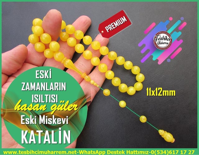 Orjinal Eski Alman Kehribar TesbihlerTM13125Tespih Katalin I Antika Sümen Takımından Kesme Turuncu Ton Geçmişin İzleri Tesbih Tespih Katalin I Antika Miskevi Limoni Eski Zamanların Işıltısı Tesbih 
