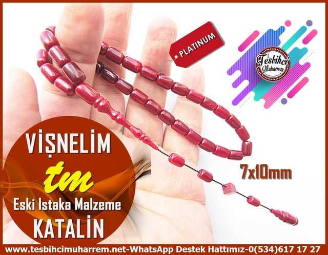 Orjinal Eski Alman Kehribar TesbihlerTM13215Tespih Katalin I Eski Istaka Malzemeden Kapsül Kesim Bordo Renk Vişnelim Tesbih Tespih Katalin I Eski Istaka Malzemeden Kapsül Kesim Bordo Renk Vişnelim Tesbih 