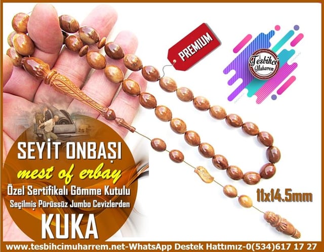 Kuka Ağacı TesbihlerTM12756Tespih Kuka Jumbo Profesyonel Çalışma Sertifikalı Gömme Kutulu Seyit Onbaşı TesbihTespih Kuka Jumbo Profesyonel Çalışma Sertifikalı Gömme Kutulu Seyit Onbaşı Tesbih