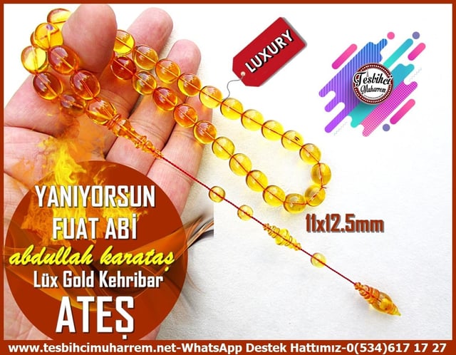 Sarı Ton TesbihlerTM12827Tespih Lüx Ateş Kehribar Patinli Saydam Gold Sarı Yanıyorsun Fuat Abi Tesbih Tespih Lüx Ateş Kehribar Patinli Saydam Gold Sarı Yanıyorsun Fuat Abi Tesbih 
