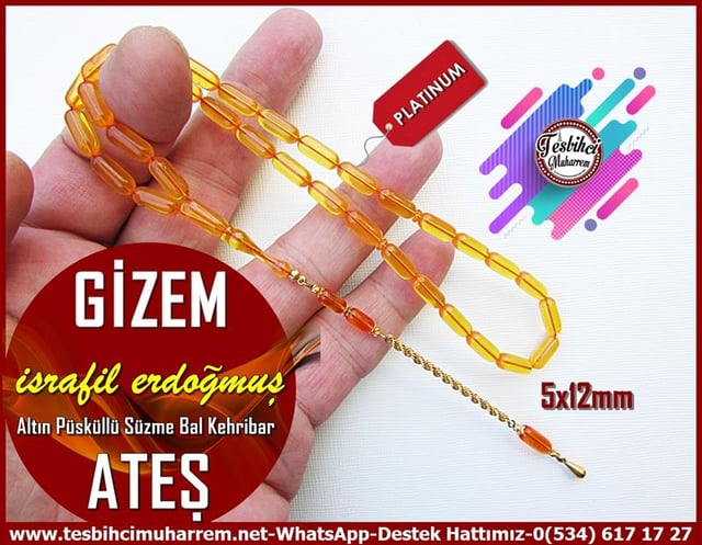 Sarı Ton TesbihlerTM12739Tespih Lüx Ateş Kehribar Süzme Bal Sarısı Altın Püsküllü Gizem TesbihTespih Lüx Ateş Kehribar Süzme Bal Sarısı Altın Püsküllü Gizem Tesbih