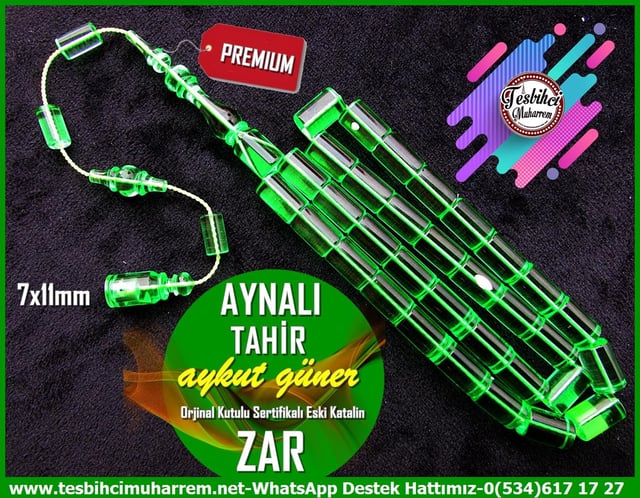 Zar Kehribar TesbihTM12922Tespih Orjinal Zar Katalin Yumuşak Dik Kesme Saydam Yeşil Kutulu Sertifikalı Aynalı Tahir Tesbih Tespih Orjinal Zar Katalin Yumuşak Dik Kesme Saydam Yeşil Kutulu Sertifikalı Aynalı Tahir Tesbih