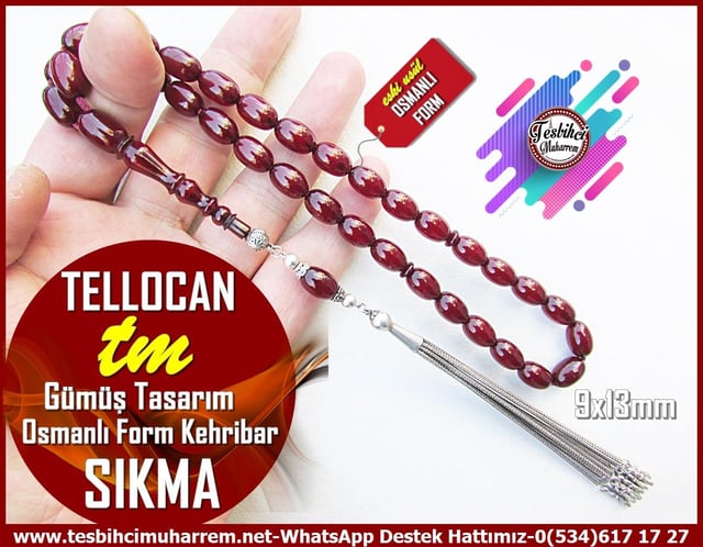 Osmanlı Benzetme Eskitme Eski Usül TesbihlerTM12784Tespih Sıkma Kehribar Osmanlı Form Kolye Model Gümüş Püsküllü Tellocan Tespih Sıkma Kehribar Osmanlı Form Kolye Model Gümüş Püsküllü Tellocan 