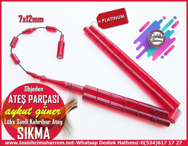 Hareli Kırmızı Kehribar TesbihlerTM10921Üst Düzey Çalışma Dik Kesme Kum Simli Alman Lux Sıkma Kehribar Tesbih Ateş Parçası Üst Düzey Çalışma Dik Kesme Kum Simli Alman Lux Sıkma Kehribar Tesbih Ateş Parçası 