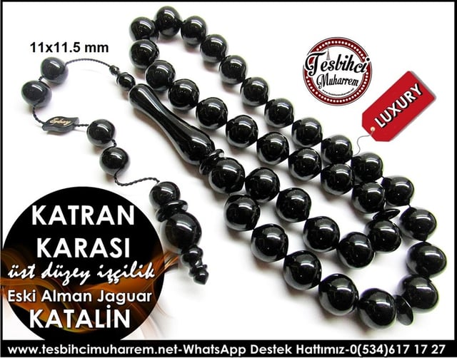 Üst Düzey Çalışma Eski Alman Jaguar Katalin Tesbih Katran Karası 