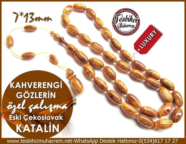 Üst Düzey Çalışma Eski Çekoslavak Katalin Tesbih Kahverengi Gözlerin