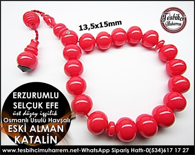 Üst Düzey İşçilik Havşalı Osmanlı Tarz Eski Alman Katalin Tesbih Erzurumlu Selçuk