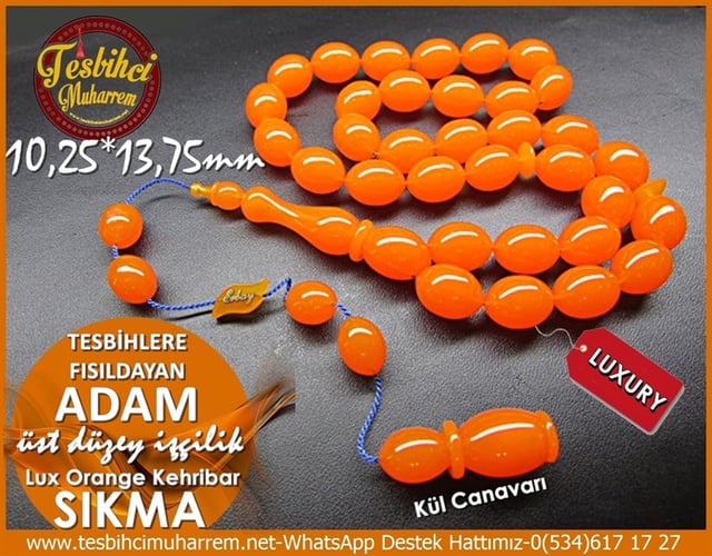 Üst Düzey İşçilik Kül Canavarı Lux Sıkma Kehribar Tesbih Tesbihlere Fısıldayan Adam
