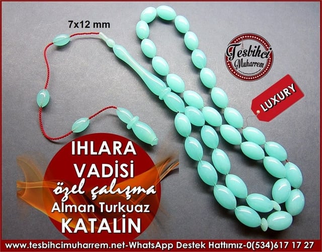 Üst Düzey İşçilik Özel Çalışma Efsane Turkuaz Alman Katalin Tesbih Ihlara Vadisi 