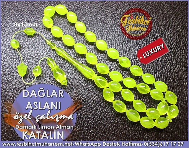 Üst Düzey İşçilik Özel Çalışma Limonsal Alman Katalin Tesbih Dağlar Aslanı