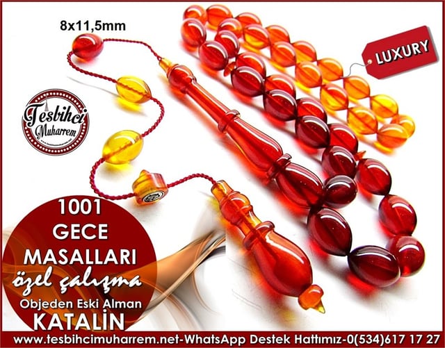Üst Düzey İşçilik Özel Çalışma Obje Eski Alman Katalin Tesbih 1001 Gece Masalları