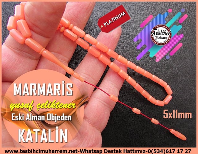 Katalin Ve Bağa TesbihlerTM13277Yusuf Çeliktener Usta El İşçiliği Tespih | Katalin, Objeden, Yavruağızı Renk, Kapsül Model, 