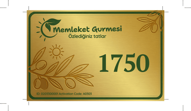 Dijital Hediye Ürün Alışveriş Kartı