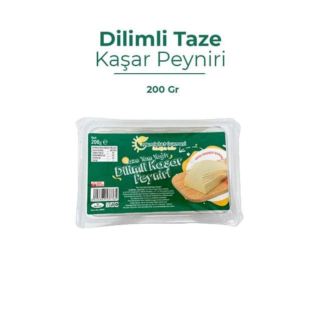 Dilimli Taze Kaşar Peyniri 200 gr MG