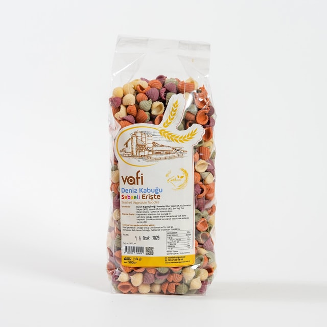 Ev Yapımı Deniz Kabuğu Sebzeli Erişte 500 gr MG