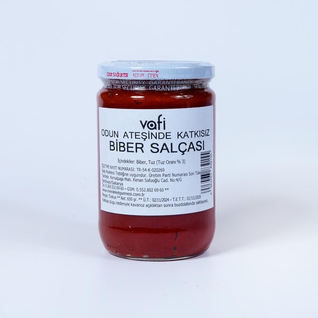 Vafi Odun Ateşi Tatlı Biber Salçası 650 gr
