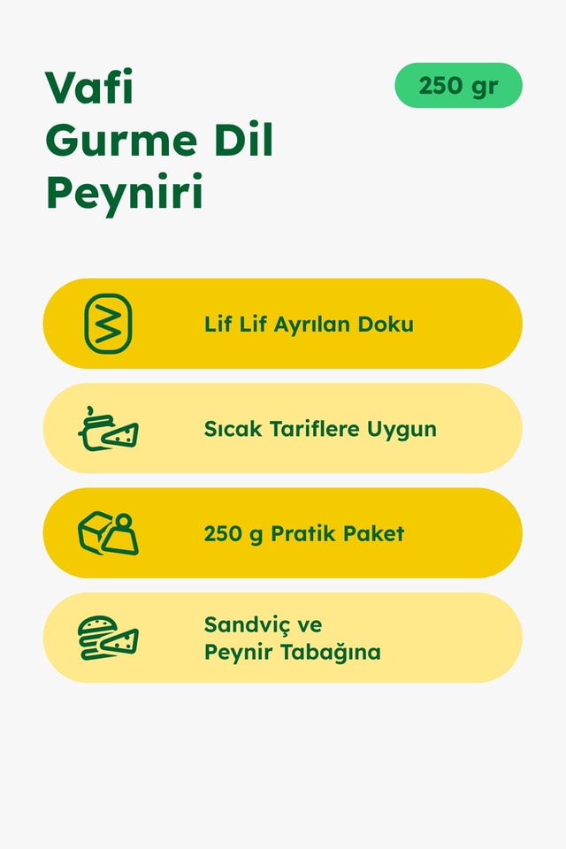 Gurme Dil Peyniri 250 gr
