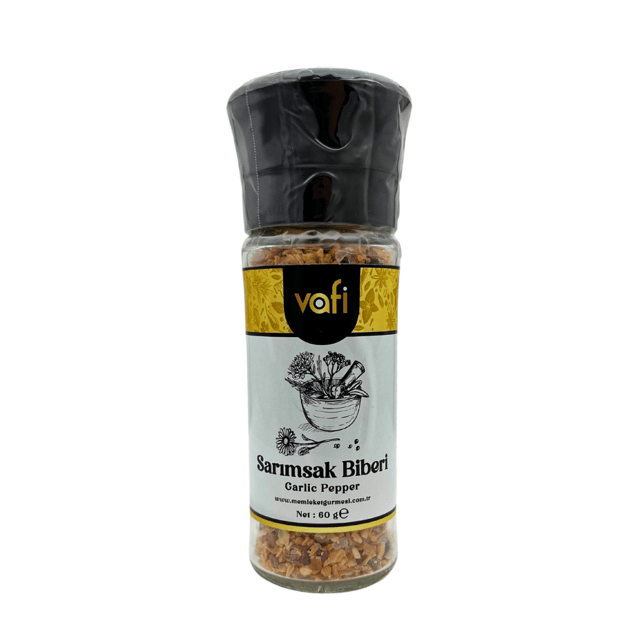 Vafi Cam Değirmen Kapak Serisi Sarımsak Biberi 60 gr