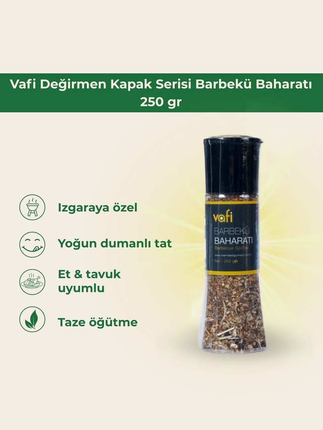 Vafi Değirmen Kapak Serisi Barbekü Baharatı 250 gr