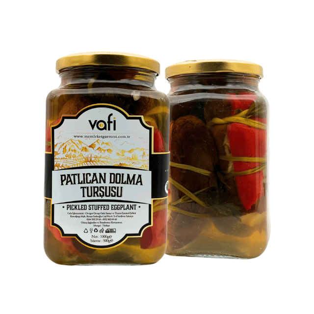 Vafi Turşu Serisi Patlıcan Dolma Turşusu 1000cc-500gr